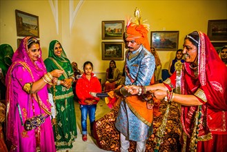 Separate ceremonies of bride and groom