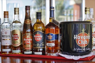 Different kinds of rum from Cuba