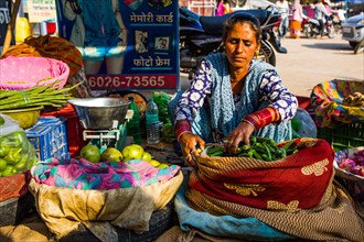 Colourful markets and craftsmen in the old town of Bundi