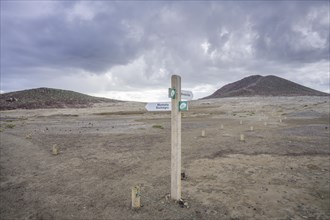 Signpost in the Montana Roja nature reserve