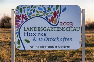 Sign with the inscription Landesgartenschau 2023