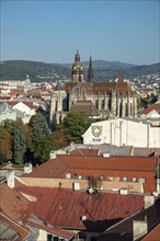 View over the city centre with St. Elisabeth's Cathedral
