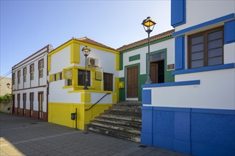 Colourful houses with post office