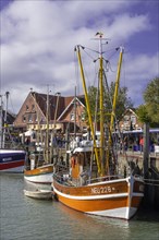 Harbour with fishing boats on the East Frisian North Sea coast