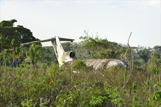 Wreckage of a Boeing 727