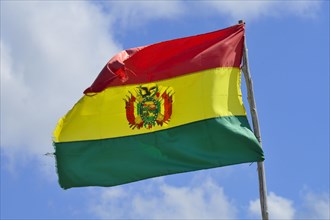 Bolivian flag in the wind