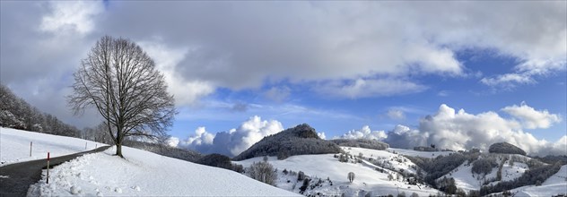 Winter panorama with view to Wisner Flueh