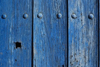 Blue wooden door