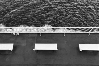 Three benches from above