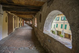 Historic portico Via del Borgo o degli Asini