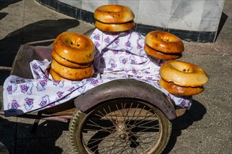 Typical decorated Uzbek bread