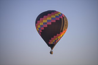 Hot air balloon in front of blue sky