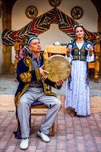 Folklore performance in a caravanserai