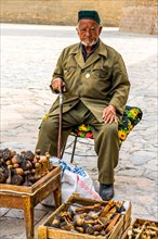 Man selling bread stamps