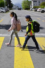 School children Pedestrian lane
