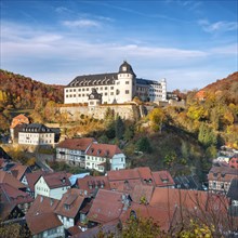 View of Stolberg town and castle in autumn