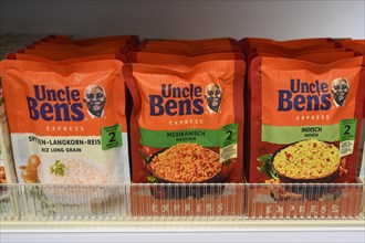 Sales shelf with Uncle Ben's rice