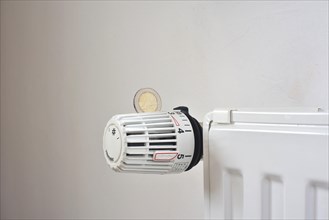 Radiator thermostat with EUR2 coin