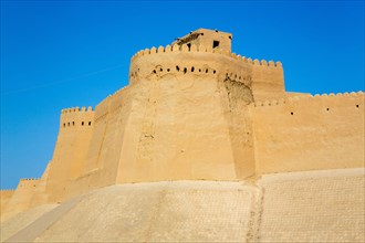 Mud city wall at Ko'xna Ark citadel