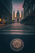 Street view of St. Stephen's Basilica