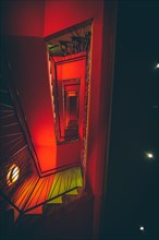Red 70s staircase