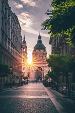 Street view of St. Stephen's Basilica
