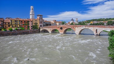Adige with the Ponte Pietra and the Cathedral