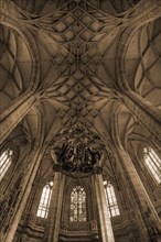 Gothic vault with the Angelic Salutation