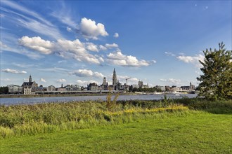 View of Antwerp from the riverbank