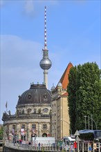 Berlin Television tower behind the Bode Museum