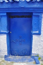 Blue Iron Door in Blue City Chefchaouen