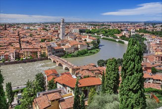 Panorama of the Old Town with the Adige River