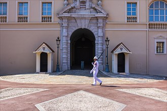 Guard soldier at the Prince's Palace in the Principality of Monaco
