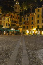 Pebble paving at Piazza Martini dellOlivetta at night