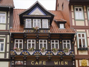 Half-timbered house Cafe Wien
