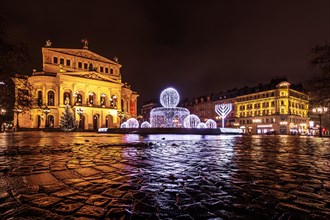 Lucae Fountain with Christmas decoration