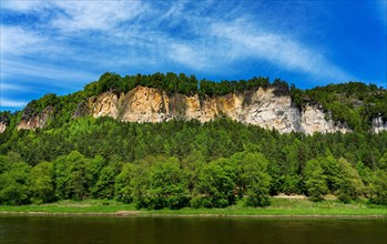 Rock face in Saxon Switzerland near the village of Rathen