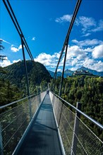 The suspension bridge Highline 179 in Reutte