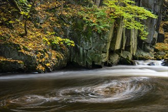 River Bode in the autumnal Harz Mountains