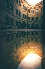 Reflection of a courtyard