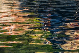 Reflections in the water in Portofino harbour