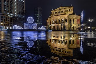 Lucae Fountain with Christmas decoration