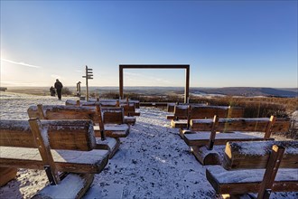 Open-air cinema on mountain top