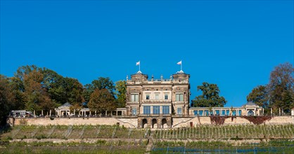 Albrechtsberg Castle on the banks of the Elbe