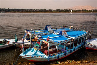 Nile bank with boats