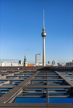 View from the roof terrace of the New City Palace to the TV Tower at Alexanderplatz