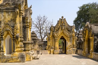 Maha Aungmye Bonzan Monastery built of bricks and stucco