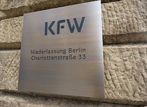 Sign of the Kreditanstalt fuer Wiederaufbau KFW