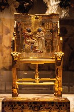 Throne Chair of Tutankhamun with Footstool