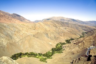 Valley in the High Atlas to the Tizi n'Tichka Pass